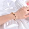 2026 Summer New Open Bracelet Sweet Sparkling Square Diamond Jewelry Love Does Not Fade Bracelet