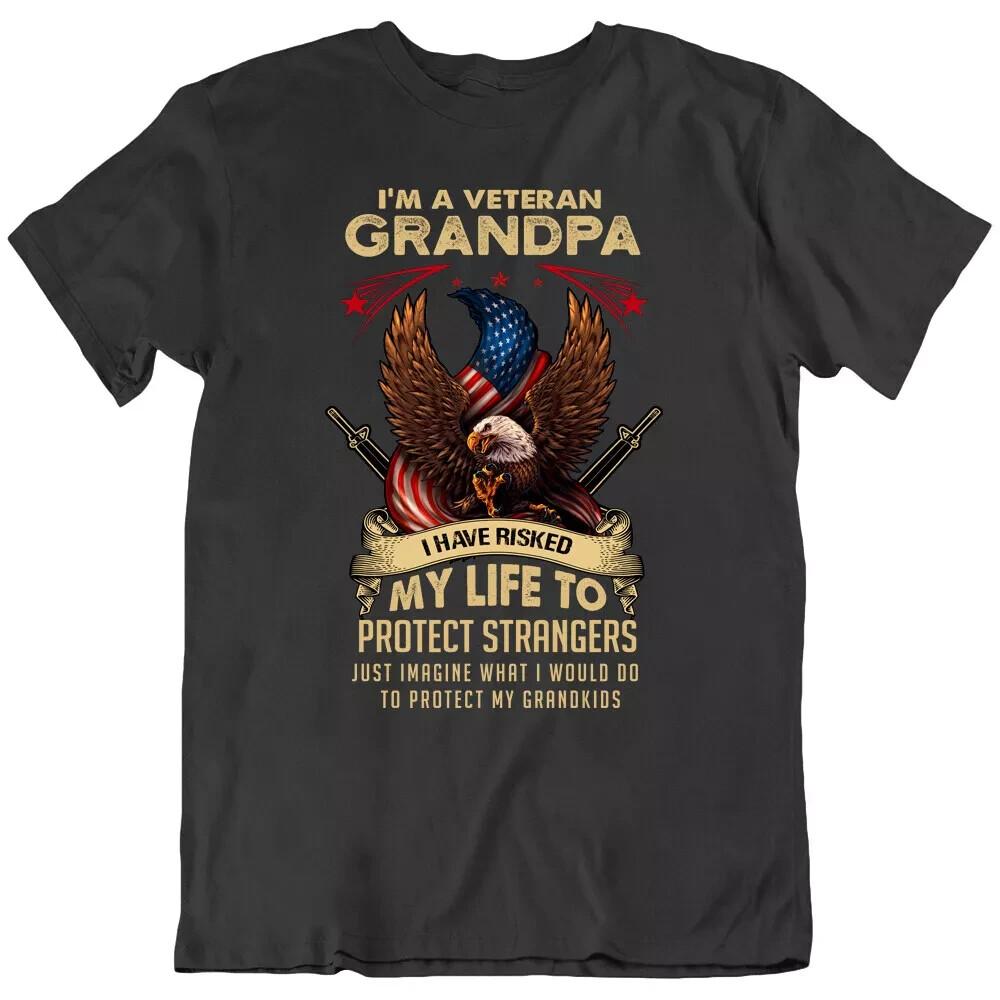 Grandfather Grandpa Army Veteran Warrior Hero T Shirt XXXL