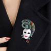 Broche masque Meier Industrie Lourde design exagéré full diamond broche pour manteau d'extérieur retrowinter