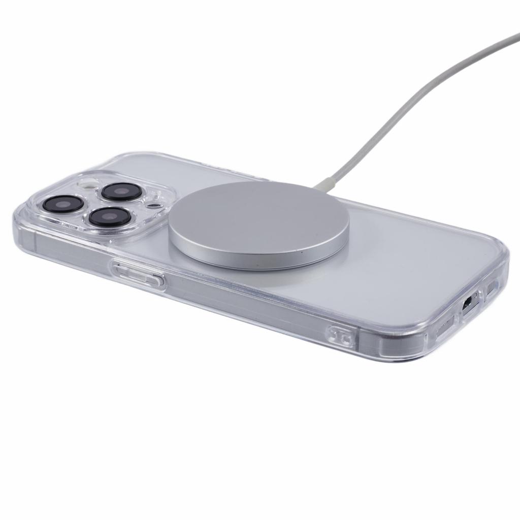 For iPhone 15 Pro Case Compatible with MagSafe CD Vein TPU+Acrylic Phone Cover