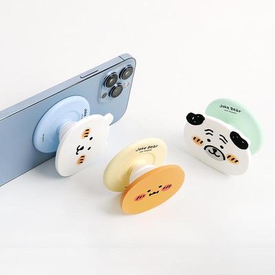 Authentic Self-Deprecating Bear Magnetic Phone Holder - Cute Cartoon Desktop Stand for Universal Use