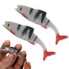 1/2/3Pcs 8CM Soft Artificial Lure Paddle Tail Silicone Bionic Swimbait Realistic 3D Eyes Swimming Lure Saltwater Freshwater Fishing Accessories