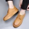 Men's All-match Genuine Leather Sneakers Waterproof Vulcanized Shoes Men 2024 ComforthableWalking Shoes Lace-Up Men Casual Shoes