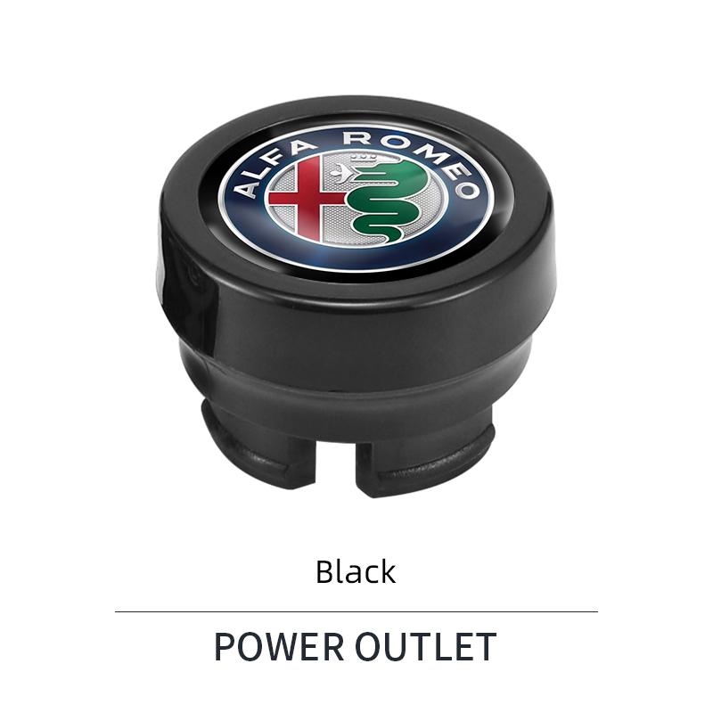 2026 Hot Sticker Car Cigarette Lighter Cap Auto Lighter Dust Proof Cover Accessories For Alfa Romeo 4C 159 166 Spider Giulia Giu