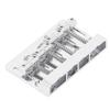 Electric Bass Bridge Tailpiece 4 String Fixed Saddle with Thickened Base Plate Hex Wrench Silver
