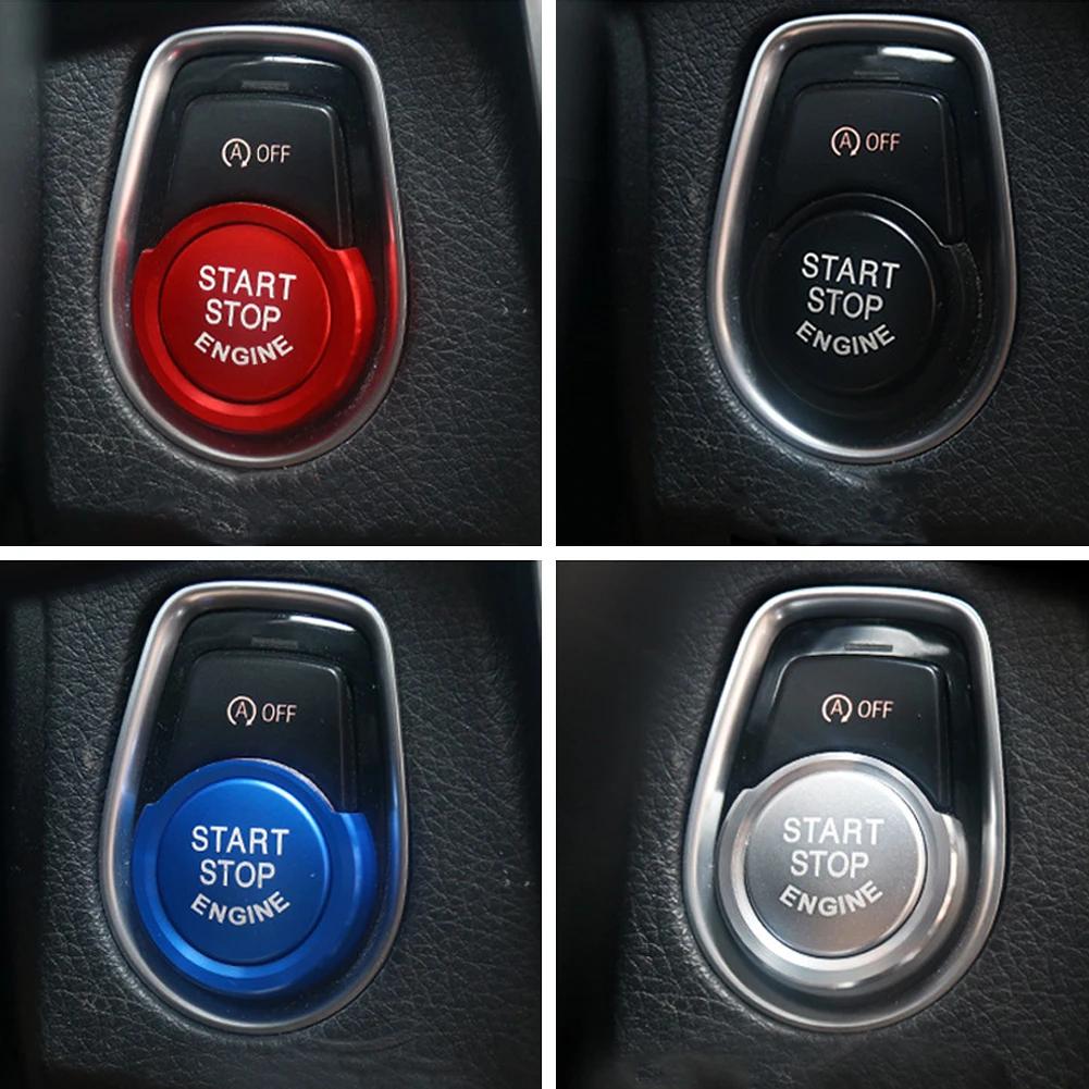 For 1 2 3 4 Series X1 F48 F20 F21 F30 F32 F33 F34 F36 F45 F46 Car Engine Start Button Stickers Ignition Key Ring Trim Cover