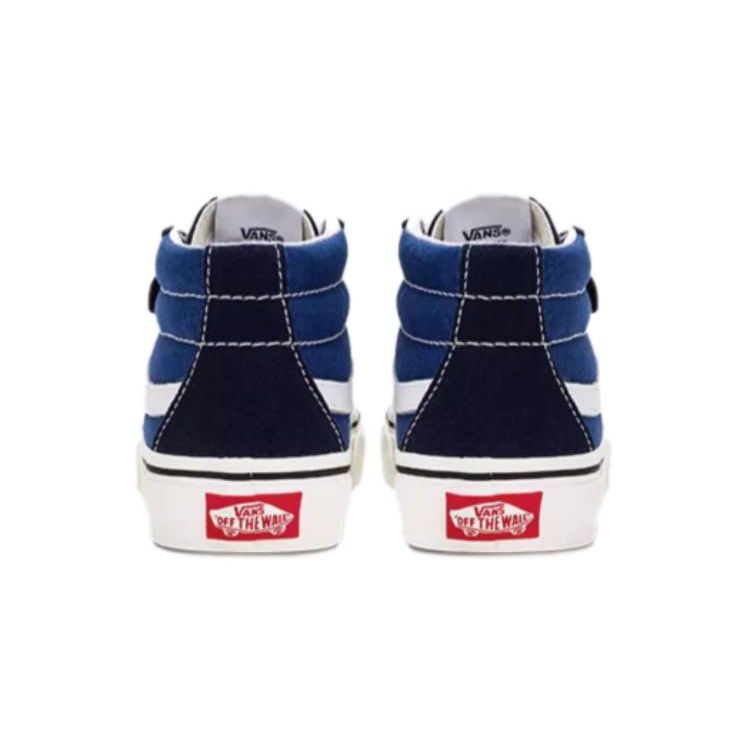 Vans Sk8 Comfortable Mid-Top Kids Skate Shoes Kids Sneakers Black Blue VN0A38HHQXI