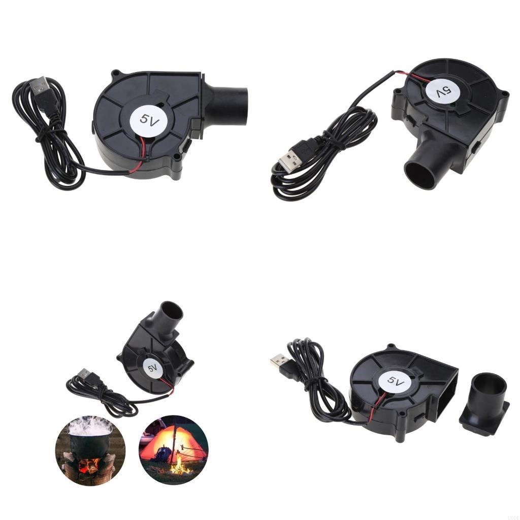 

7530 BBQ Fan 3700RPM Air Blower 5V Barbecue Fan Air Blower Outdoor Camping Grill Cooking Tool CN