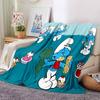 1pc Smurfs Adventure flannel Blanket for Super Soft Cute Comfort Blanket for Travel Bedding Couch Sofa Blanket Y72336