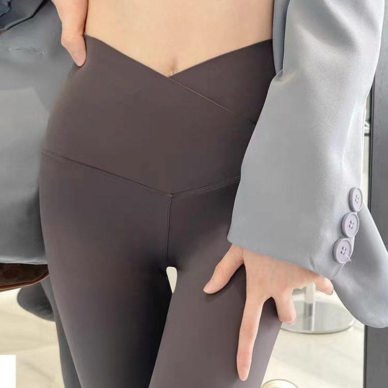 Leggings sottili neri Leggings da fitness slim skinny a vita da donna Pantaloni da yoga sportivi alla moda casual