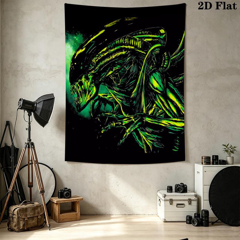 Alien Wall Tapestry Aesthetic Wall Hanging Printed Fabric Blanket Decorative Tapestries For Bedroom Living Room Home Decor