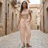 Pantaloni dritti da donna Pantaloni casual alla moda Pantaloni Harlan a nove punti