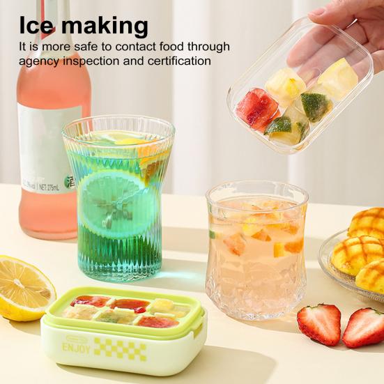 

Лоток для кубиков льда с крышкой. Легкосъемная силиконовая машина для изготовления кубиков льда для морозильной камеры. Штабелируемые мини-формы для кубиков льда для коктейлей, виски, водки. небесно-голубой