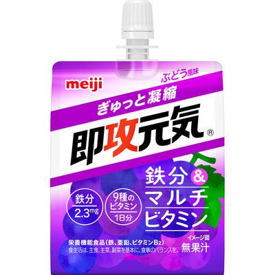 Meiji (früher Meiji Seika) Sofortige Energie Eisen & Multivitamin Gelee, Traubengeschmack, 180g Perfect Plus Thia Pack Perfect Plus