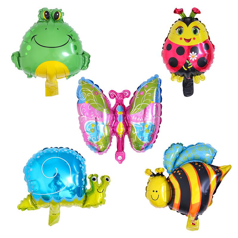 Mini Insect Aluminum Foil Balloons for Children's Birthdays - Shaped Decorations and Street Sale Promotion