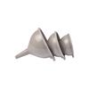 Set of 3 Plastic Funnels D10cm D12cm D14cm Taupe
