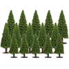 15 Pieces ,Model Trees Miniature Trees Christmas Village Trees Woodland Scenics (9 Cm + 10 Cm + 12. 5 Cm)