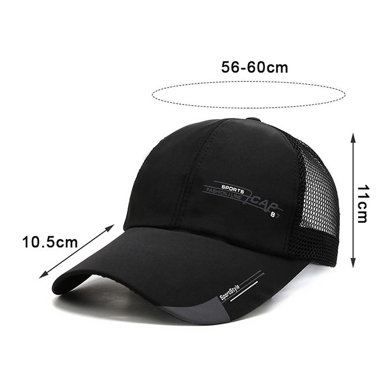 Einfache Trucker-Kappe Einfarbige Baseballkappe Herren Mesh Atmungsaktiv Sonnenschutz Kappen Label Stick Snapback Sonnenhut Sommer Golf Baseballkappe