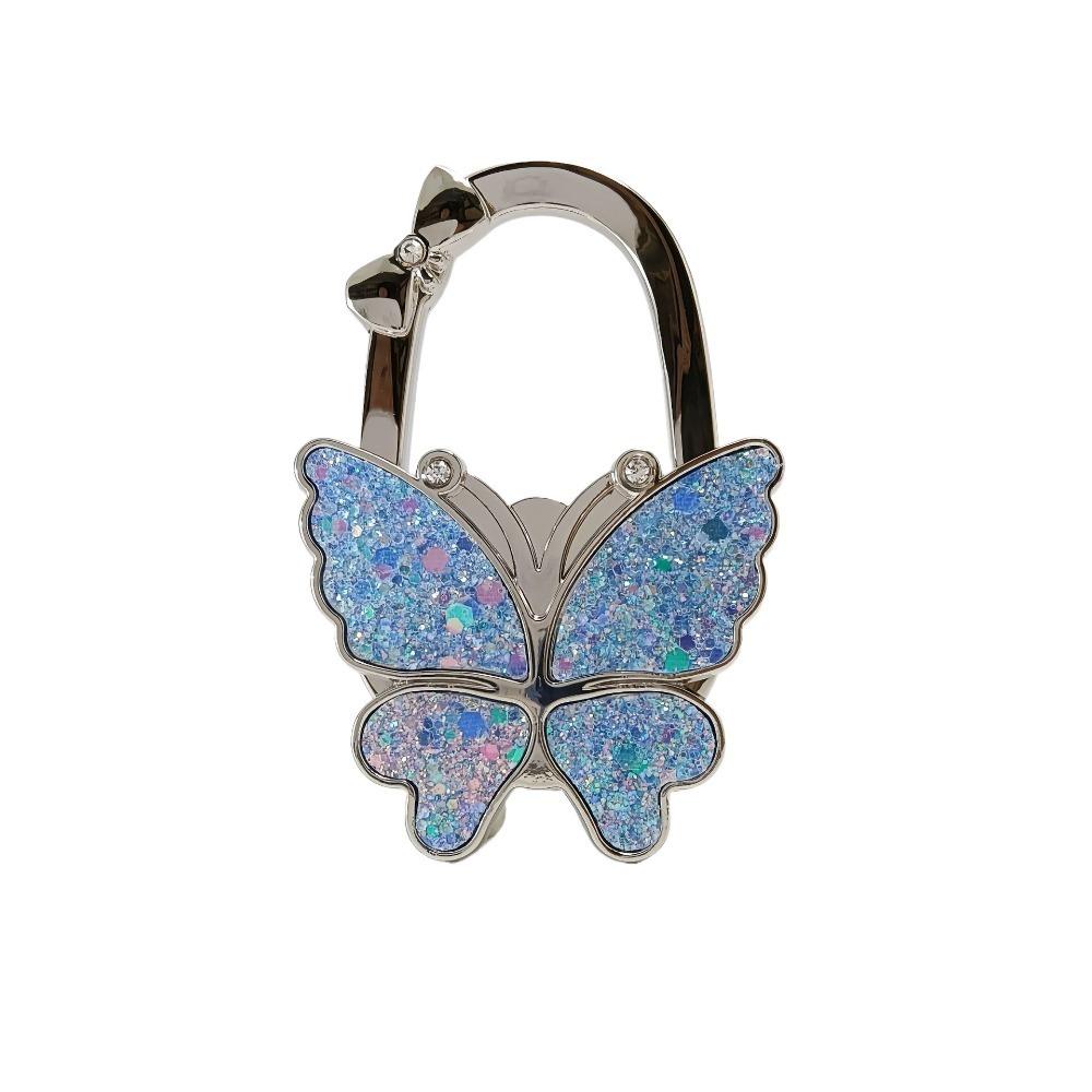 Fashion Butterfly Handbag Hook for Women Foldable Portable Purse Hook Creative Durable Bag Hanger for Table
