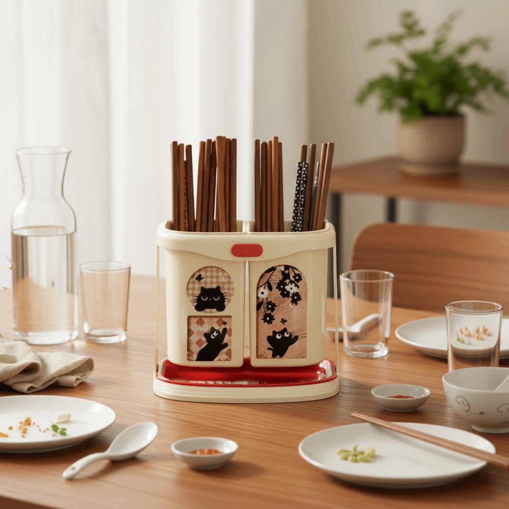 Large Capacity Kitchen Storage Tube Divided Compartments No Drilling Holder  Wall Mounted Storage