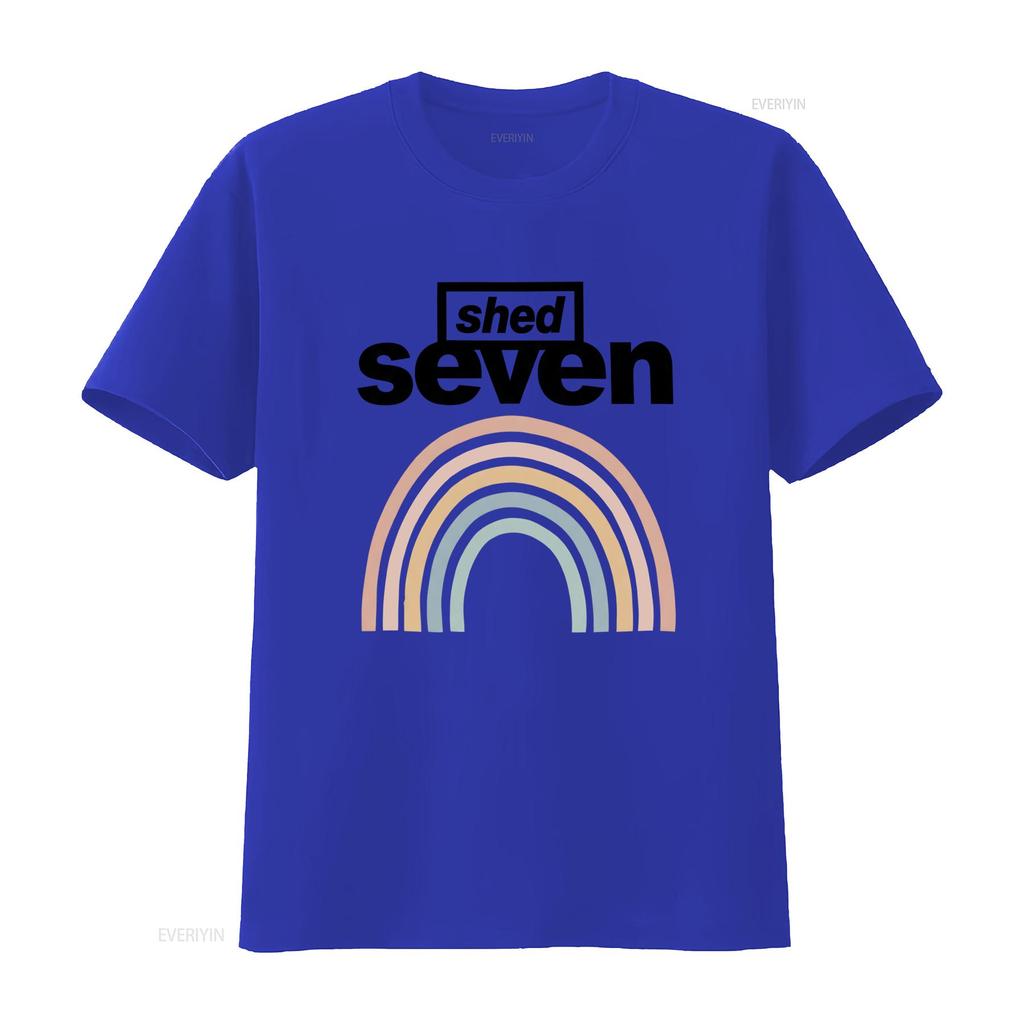 Shed Seven T Shirt Vintage Washed Stylish Versatile Slightly Casual Streetwear Stretched Designer Clothes Comfortable