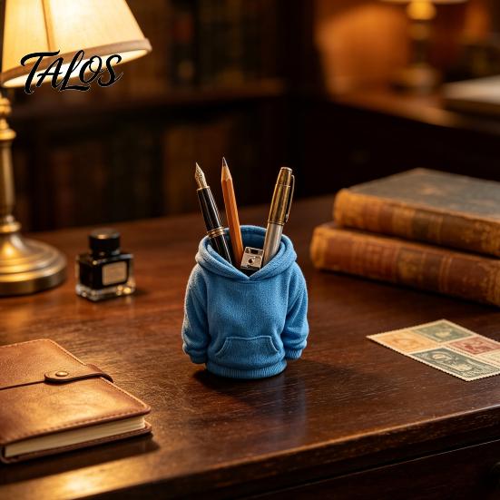 Multifunktionale Schreibtisch-Aufbewahrungstasse 3D-gedruckter Kapuzenpullover Stifthalter, Damen Kapuzenpullover Bleistift-Organizer-Behälter, Schreibwarenbox für Zuhause Büro Kinder