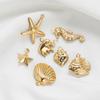 10pcs/lot Various Stainless Steel Shell Starfish Ocean Pendants For Handmade DIY Bracelet Bangle Pendant Jewelry Accessories