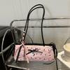 Niche Design Bow Underarm Bag Women's 2025 New Handbag Fashion Shoulder Messenger Bag Sweet Baguette Bag