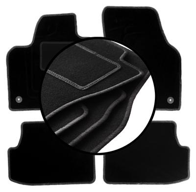 Set of Velour Floor Mats For: Volkswagen Polo VI Hatchback (2017-)
