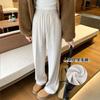 Woolen Plush Pants Women's New Autumn and Winter Small High-waisted Straight-leg Wide-leg Pants