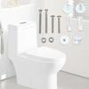Steel Toilet Seats Screws with Nylon Nut & Washers Toilet Seats Fastener Quick Installation for Secure & Stable Fit