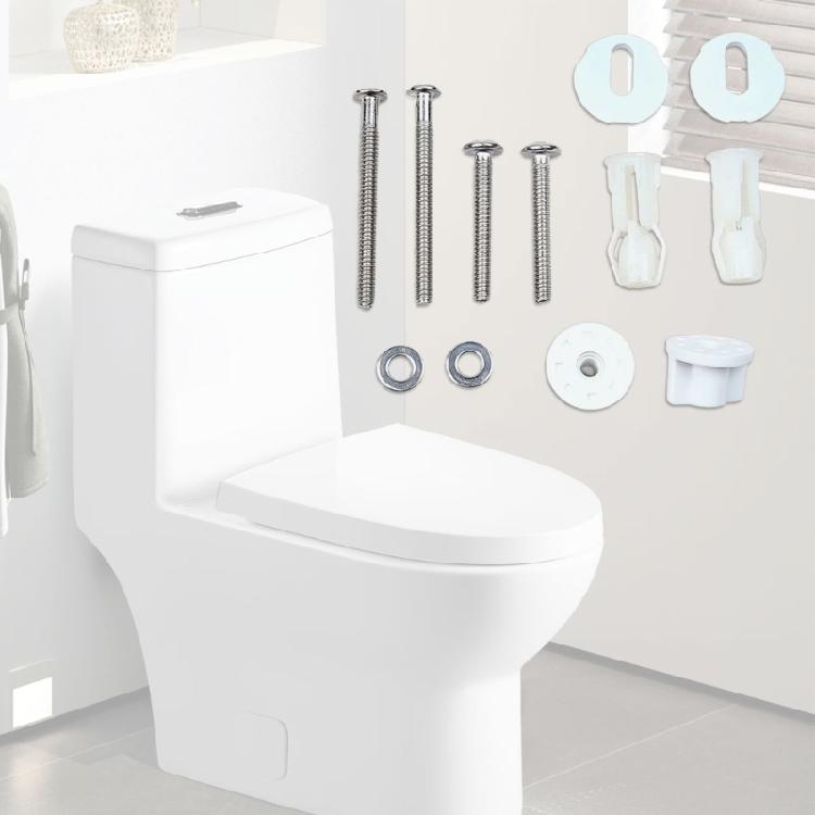 Steel Toilet Seats Screws with Nylon Nut & Washers Toilet Seats Fastener Quick Installation for Secure & Stable Fit