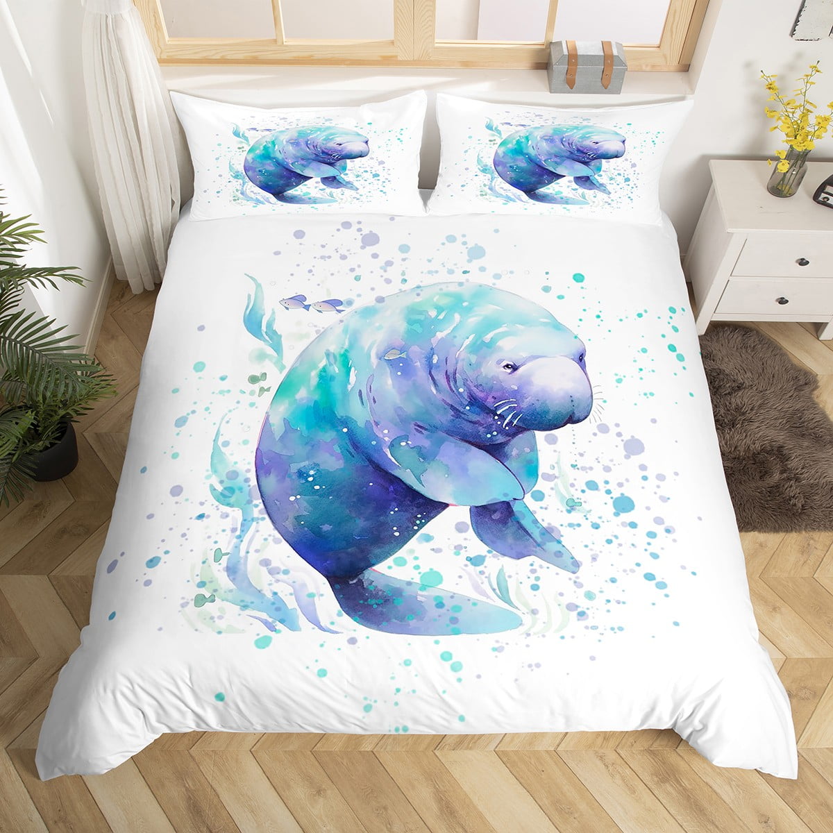

Bubble Duvet Cover Sets For Kids Boys Girls Queen King Lightweight Quilt Cover Underwater Themed Bedding Set Room Decor No Quilt EU Single(135x200cm)