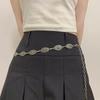 Fashion Metal Women's Waist Chain Gold/Silver Adjustable Retro Waist Chain Durable Carved Chain Belt