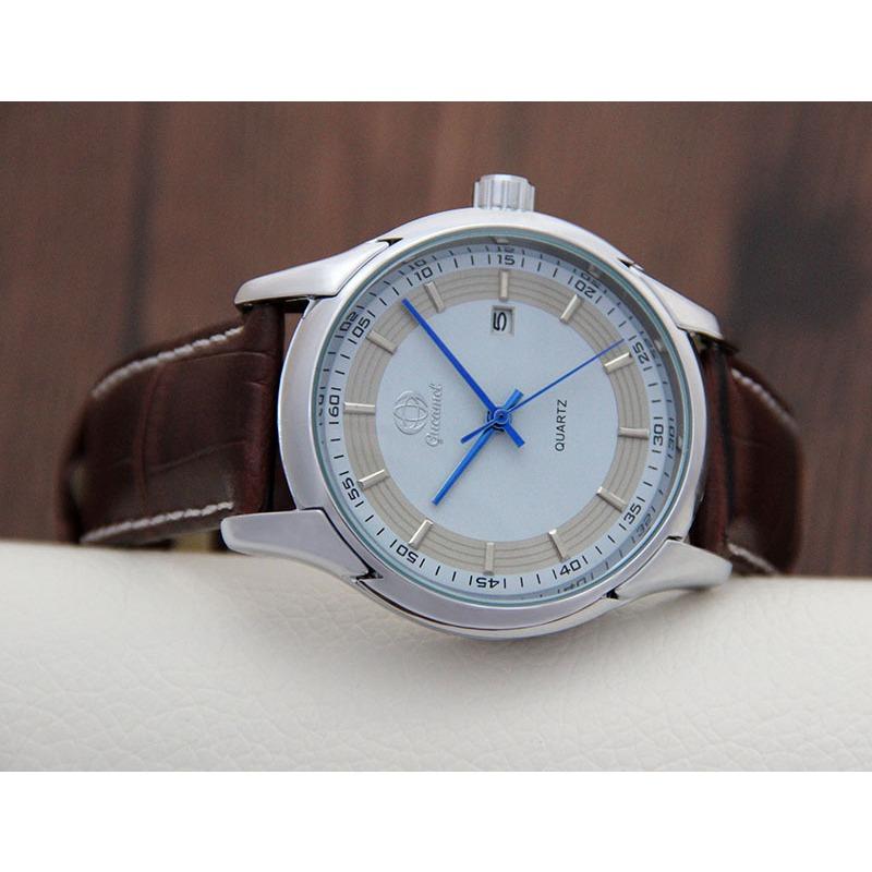 GUCAMEL Fashion Casual Quartz Watch Men's Quartz Strap Calendar Quartz Watch Men's Gift Watch