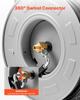 Pressure Washer Hose Reel, 19.8 M X 6.4 Mm Retractable Power Heavy-Duty Steel Washer Hose Reel, 3200PSI Max, Auto-Rewinding, Flexible Wall/Floor