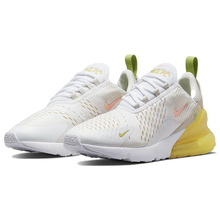 Nike  Air Max 270 White Yellow Strike Women Sneakers Crimson-Bliss DV2184-100
