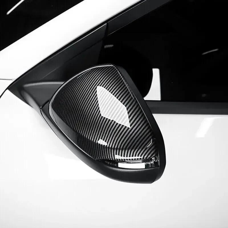 For Chevrolet Trax  2024 Car Sticker Rearview Side Mirror Cover Wing Cap Exterior Door Rear View Case Trim Carbon Fiber Look