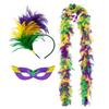 Mardi Gras Costume Set Mardi Gras Headband Halloween Masquerade Cosplay Party