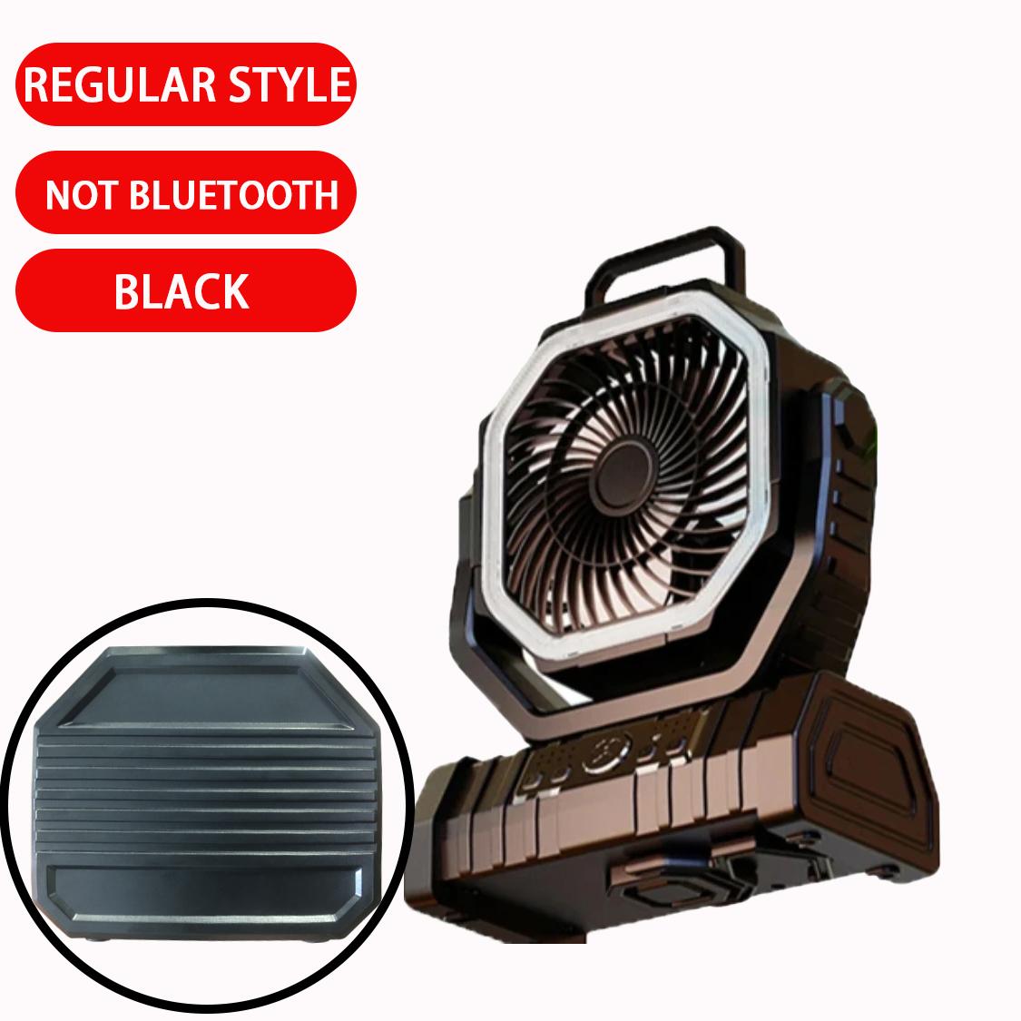 

Портативный уличный кемпинговый вентилятор с Bluetooth-динамиком и светодиодной подсветкой, аккумулятор большой емкости 10000 мАч, подходит для уличного кемпинга