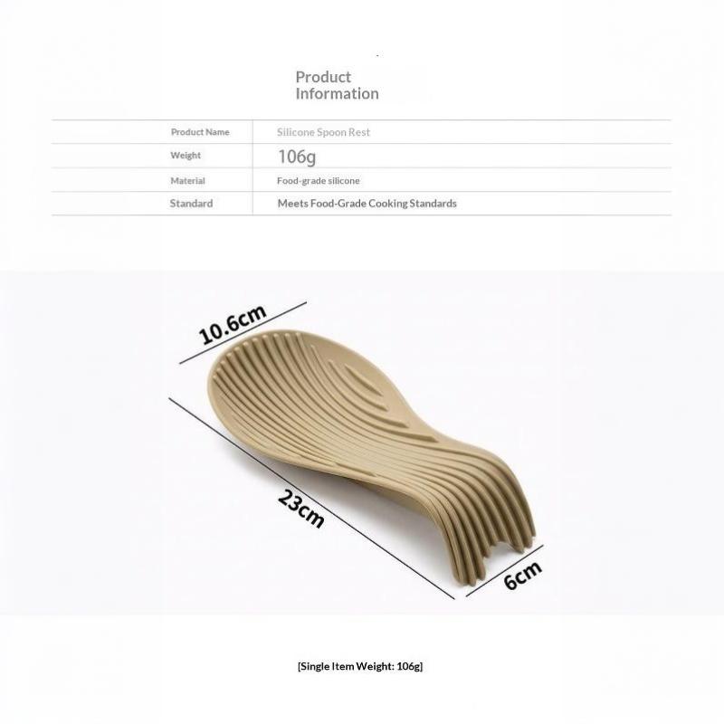 1Pc Silicone Insulated Spoon Holder Heat Resistant Placemat Spoon Holder Cutlery Shelving Kitchen Tools Placemat