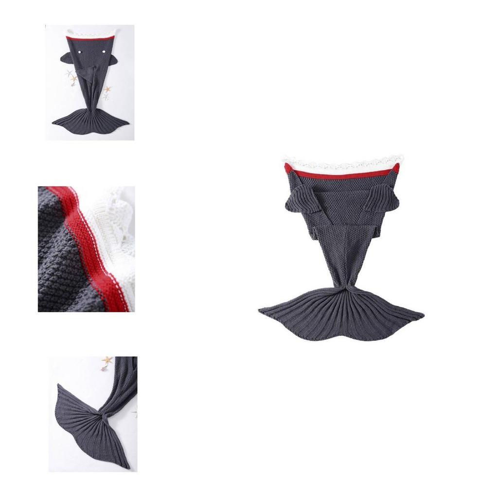 Kids Shark Blanket With Acrylic Material For Childrens Bedroom Use