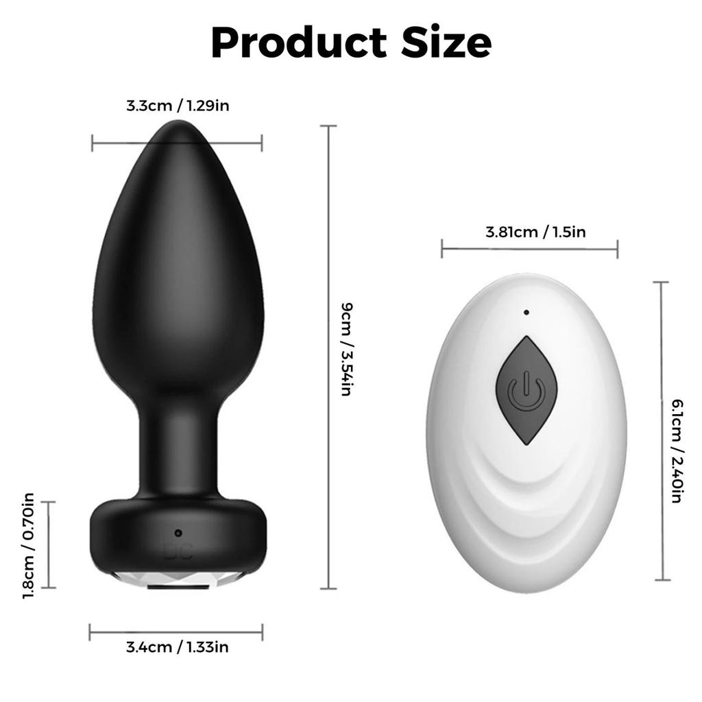 Anal Plug Adult Sex Toy,Wireless Remote Control 10 Frequency Vibration,Butt Plug for Male Prostate Massage Vibrating Anal Sex Toys for Woman