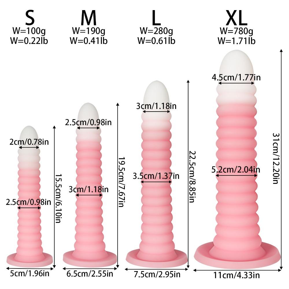 Spiral Silicone Anal Toy Soft Large Pleasure Tool for Men