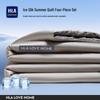 HLA Cooling Ice Silk 4-Piece Summer Quilt Set