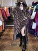 Extra Long Leopard Print Faux Fur Coat - Plus Size Women's Winter Cotton Coat