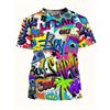 Mens 3D Anime Print Crew Neck Short Sleeve T-Shirt Casual Tee Teens Adults