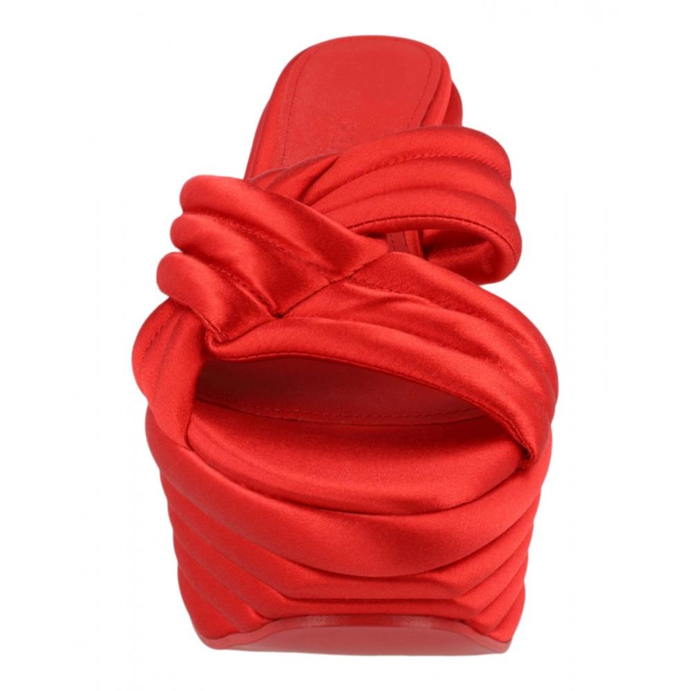 Salvatore Ferragamo Rey Platform Sandals Red