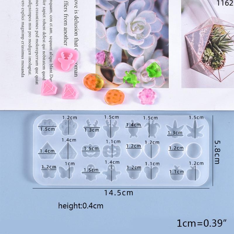 DIY Art Crafts Ear Studs Casting Mold Handmade DIY Earrings Silicone Mold Eardrops Danglers UV Crystal Resin Epoxy Mold
