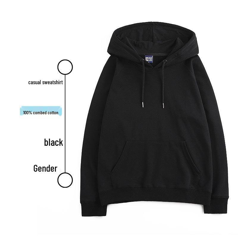Versatile Autumn Couple Hoodies: Fashionable Solid Color Casual Pullover